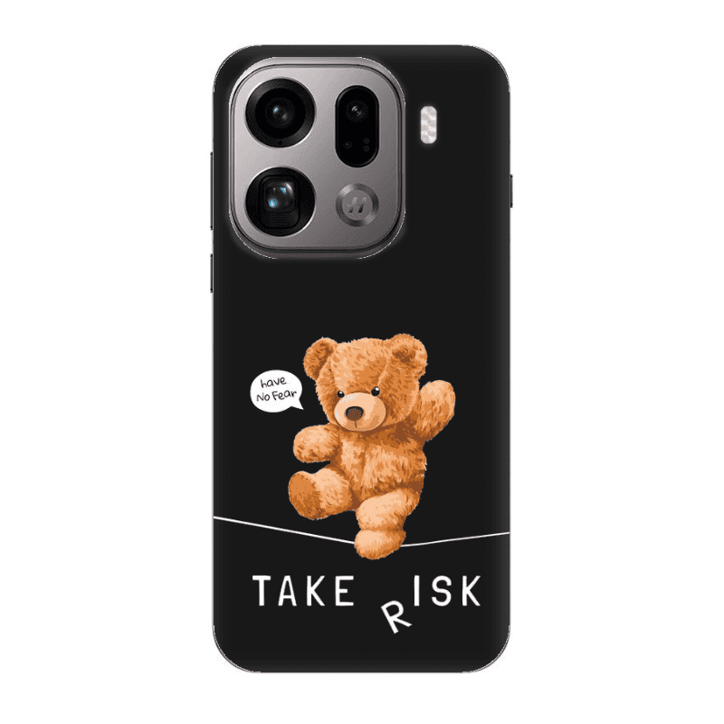 Oppo Find X9 Pro Take risk Black Colored Silicone TPU Θήκη